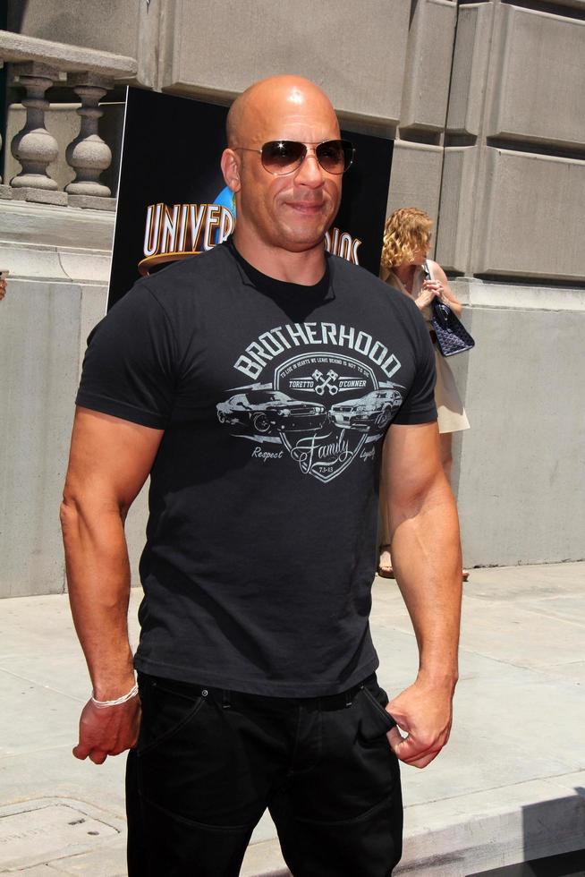 LOS ANGELES, JUN 23 -  Vin Diesel at the Fast and Furious, Supercharged Ride Press Event at the Universal Studios on June 23, 2015 in Universal City, CA photo