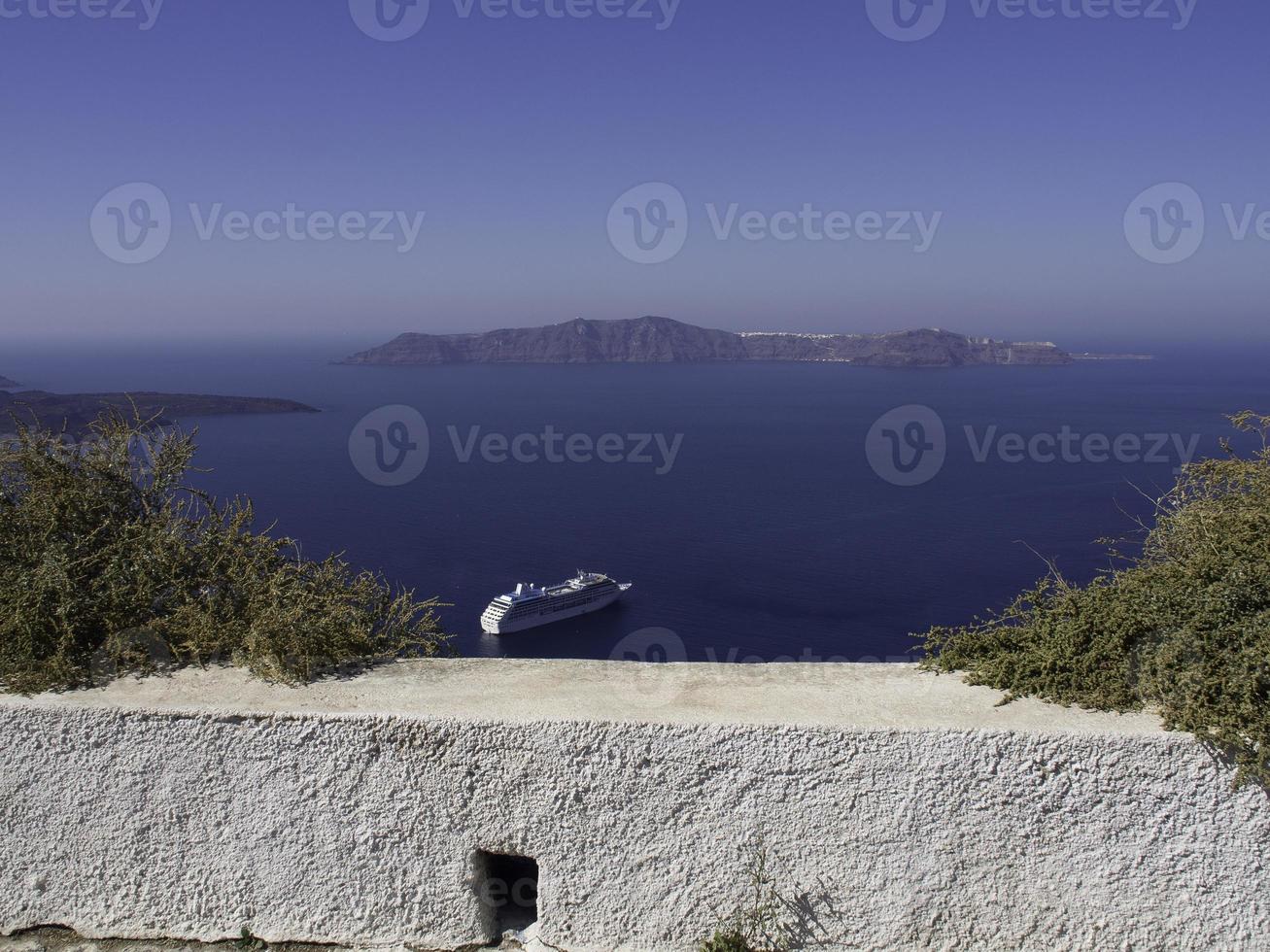 santorini island in greece photo