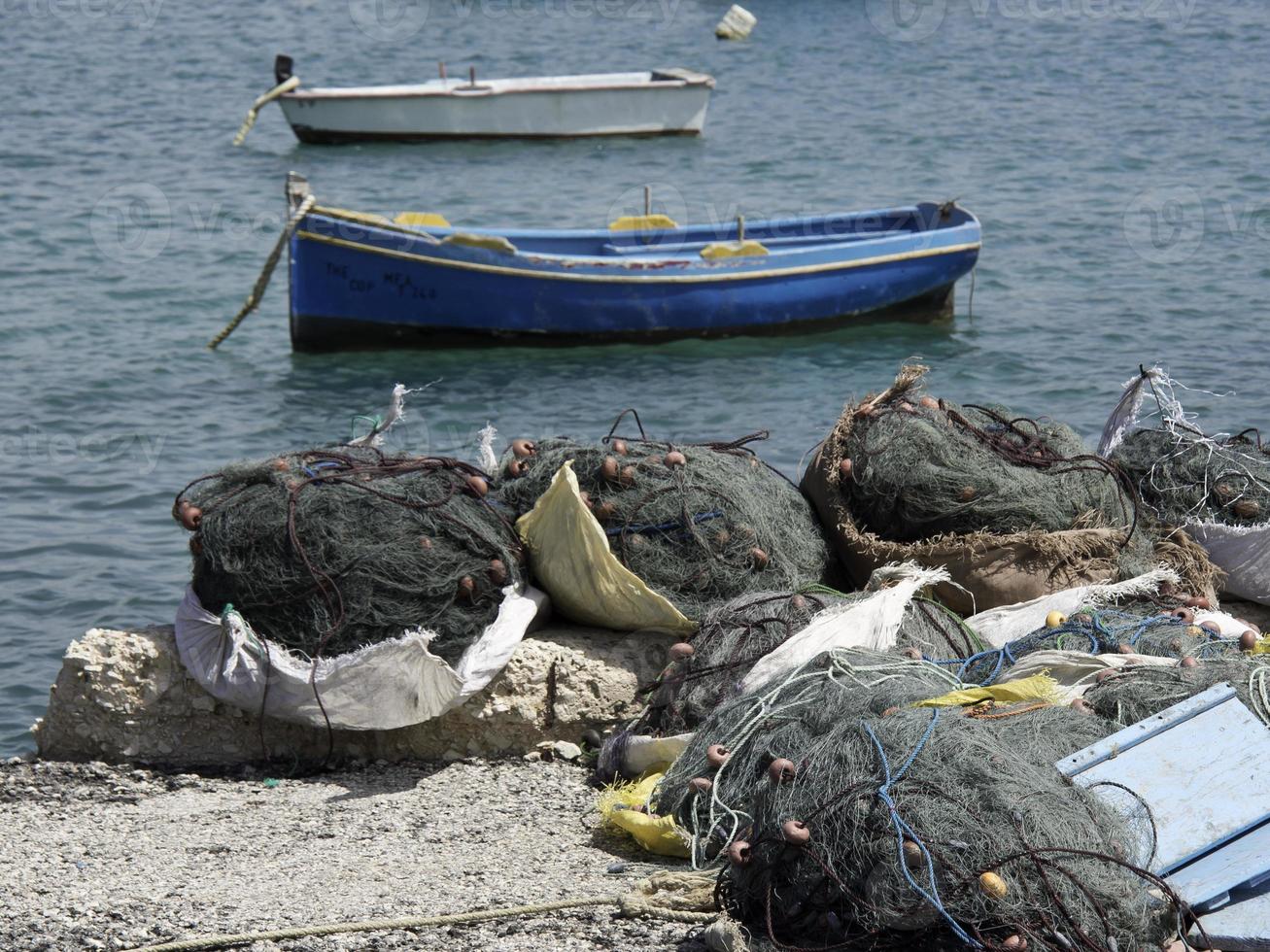 Marsaxlokk harbor on malta island photo