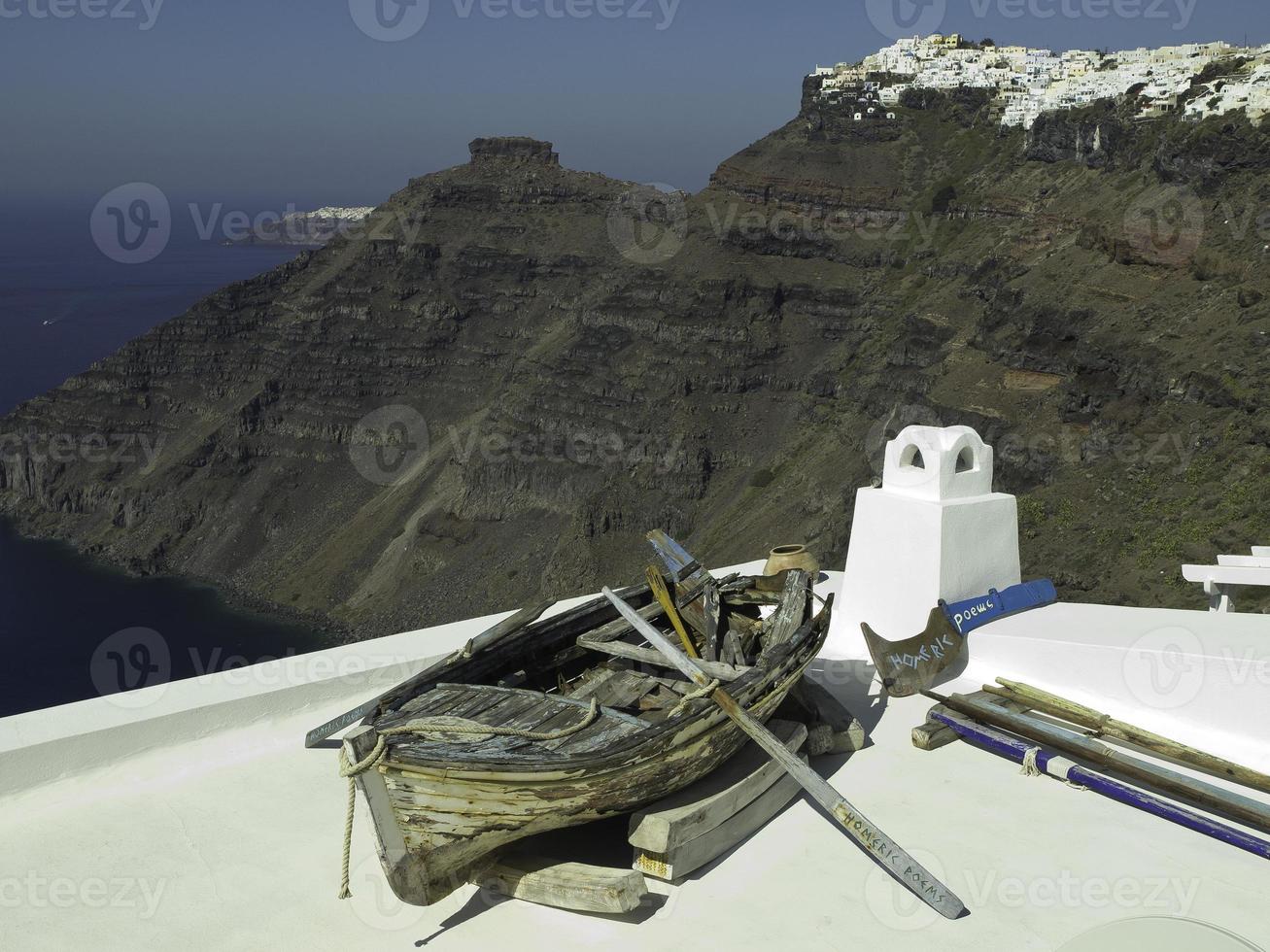 santorini island in greece photo