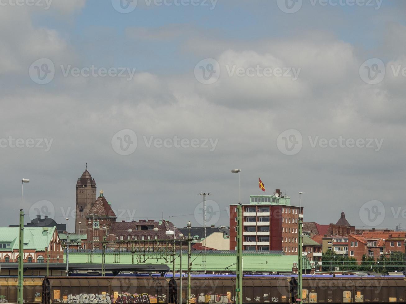 Ystad city at the baltic sea in sweden photo