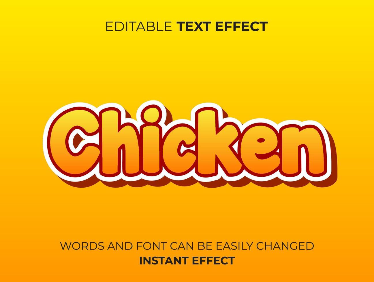 text effect design template vector