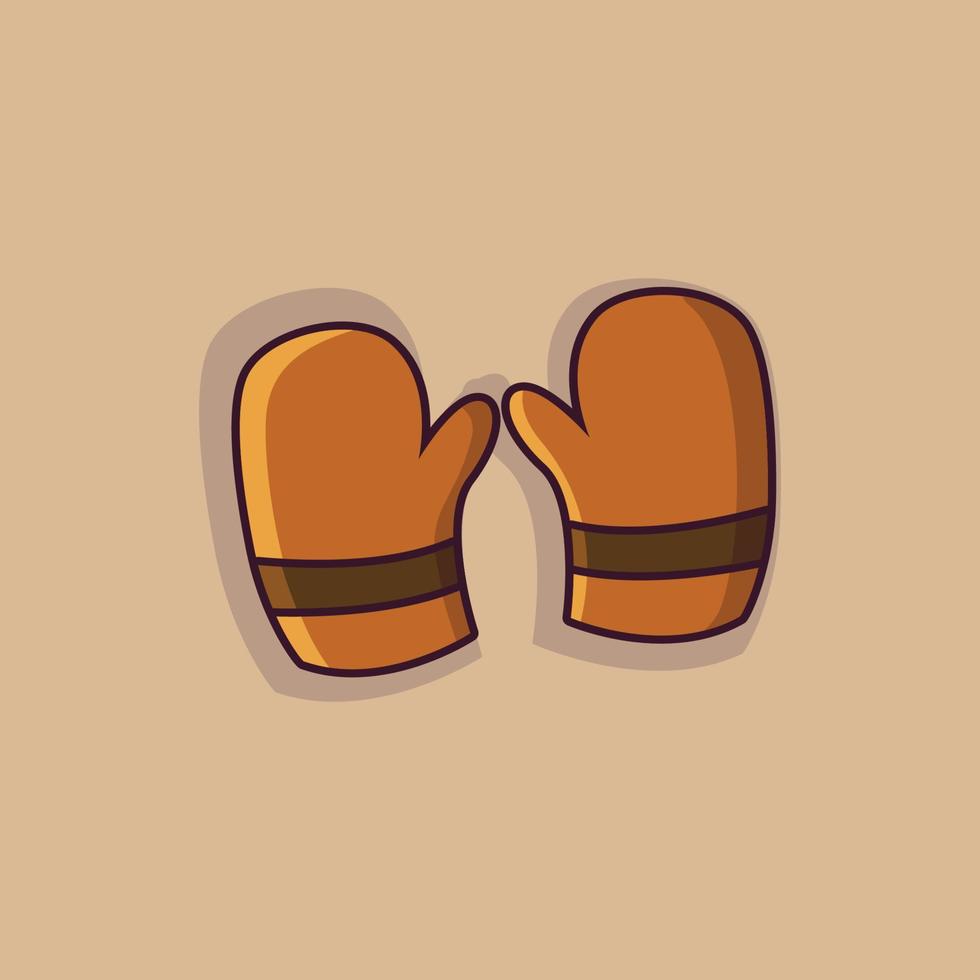 dibujos animados de guantes de cocina vector