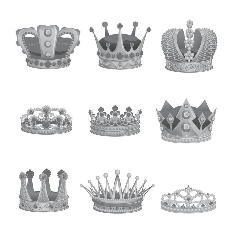 crown clipart set vector