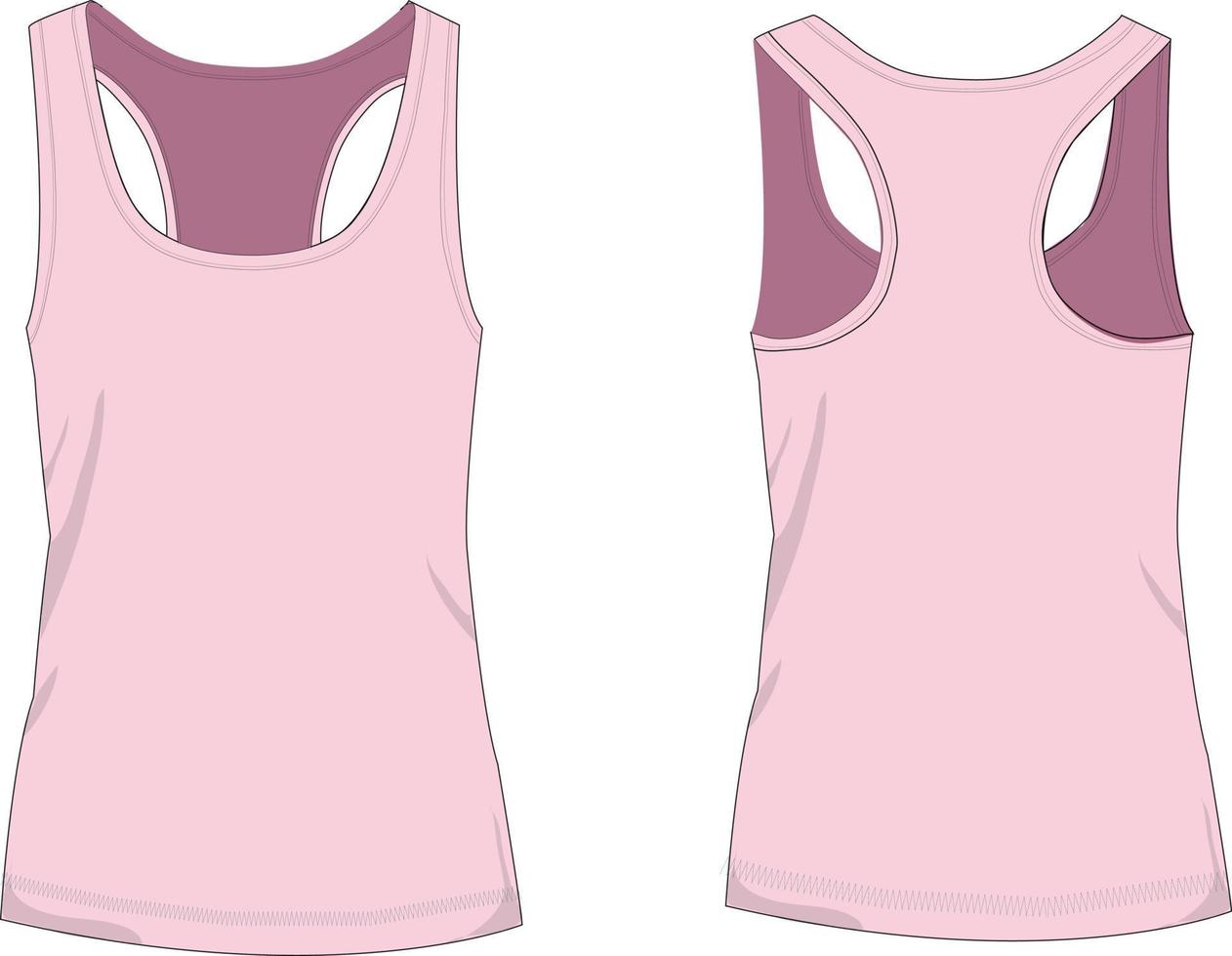 Women's tank top vector file