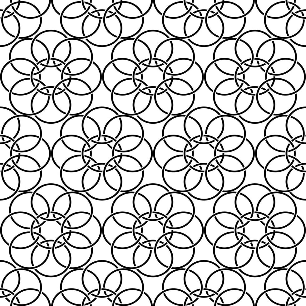 simple circle black and white seamless pattern perfect for background or wallpaper vector