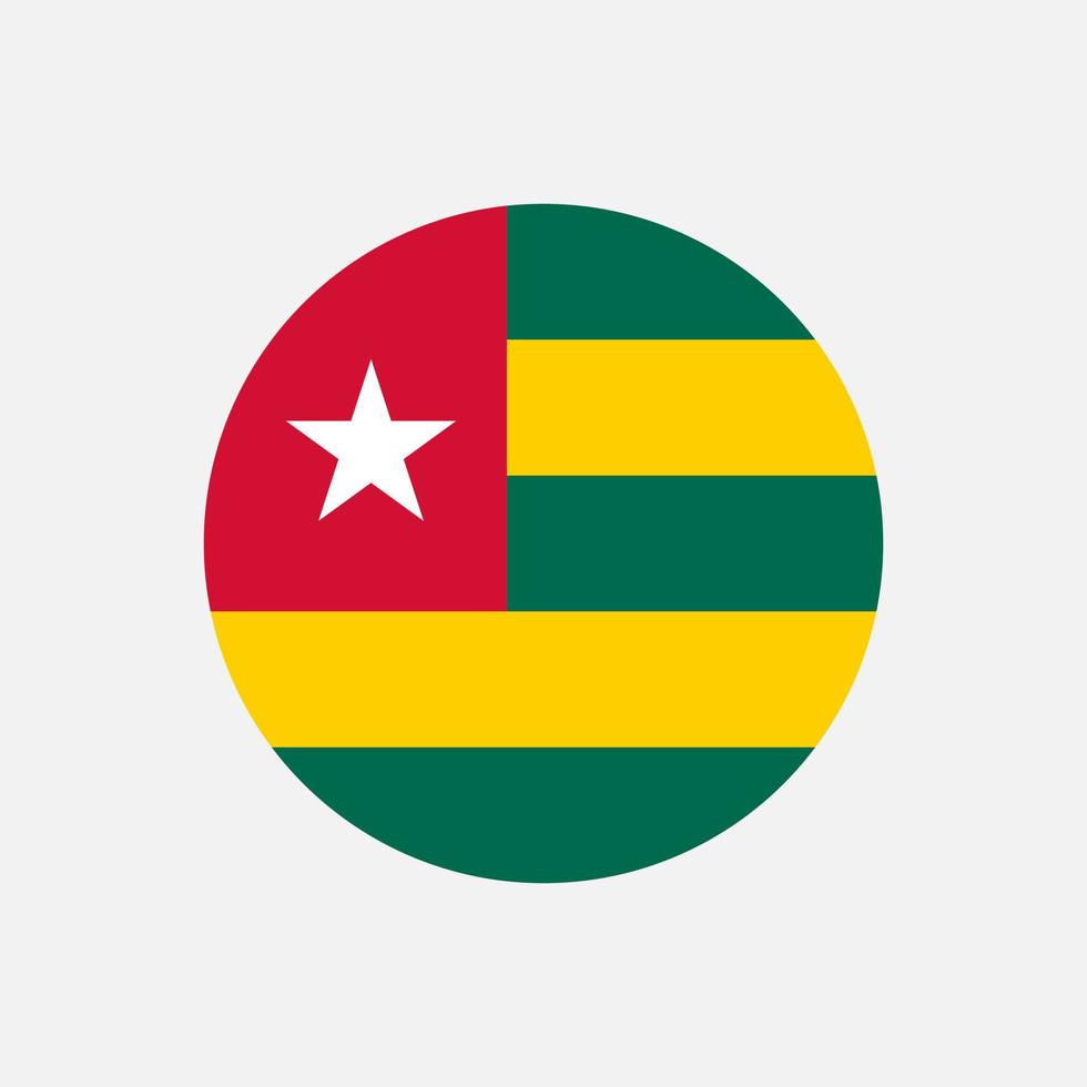 país togo. bandera de togo ilustración vectorial vector