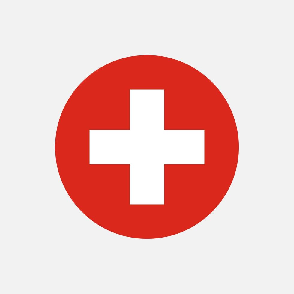 Country Switzerland. Switzerland flag. Vector illustration.