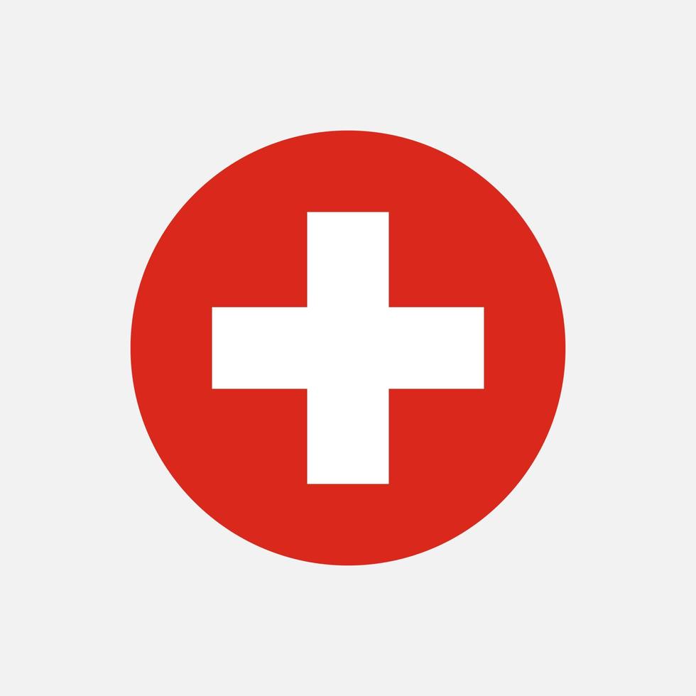 Country Switzerland. Switzerland flag. Vector illustration.