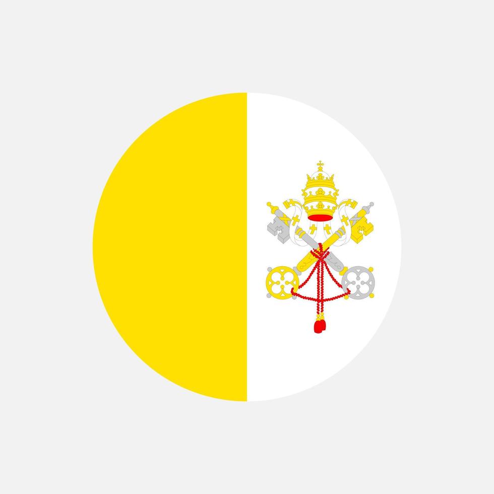 Country Vatican City. Vatican City flag. Vector illustration.