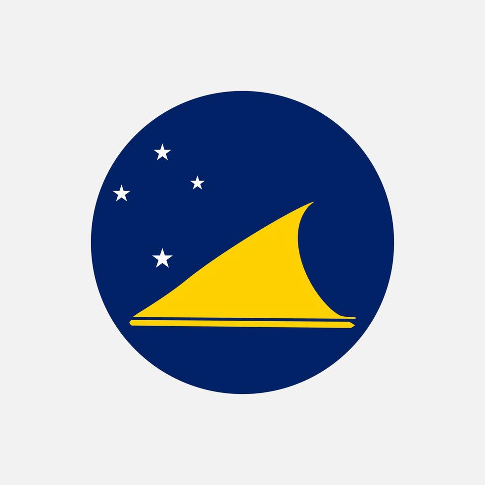 país tokelau. bandera de tokelau ilustración vectorial vector