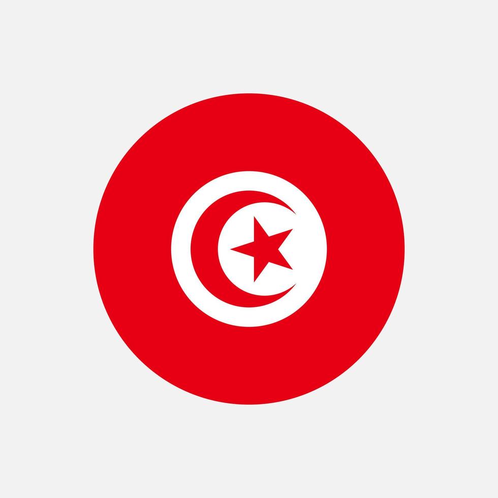 Country Tunisia. Tunisia flag. Vector illustration.