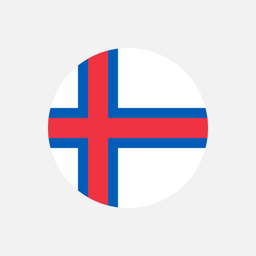 islas feroe del país. bandera de las islas feroe. ilustración vectorial vector