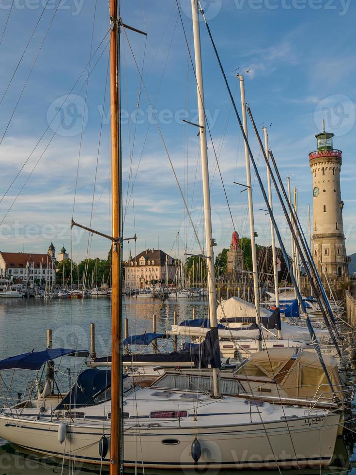 lindau at the lake constance in germany photo