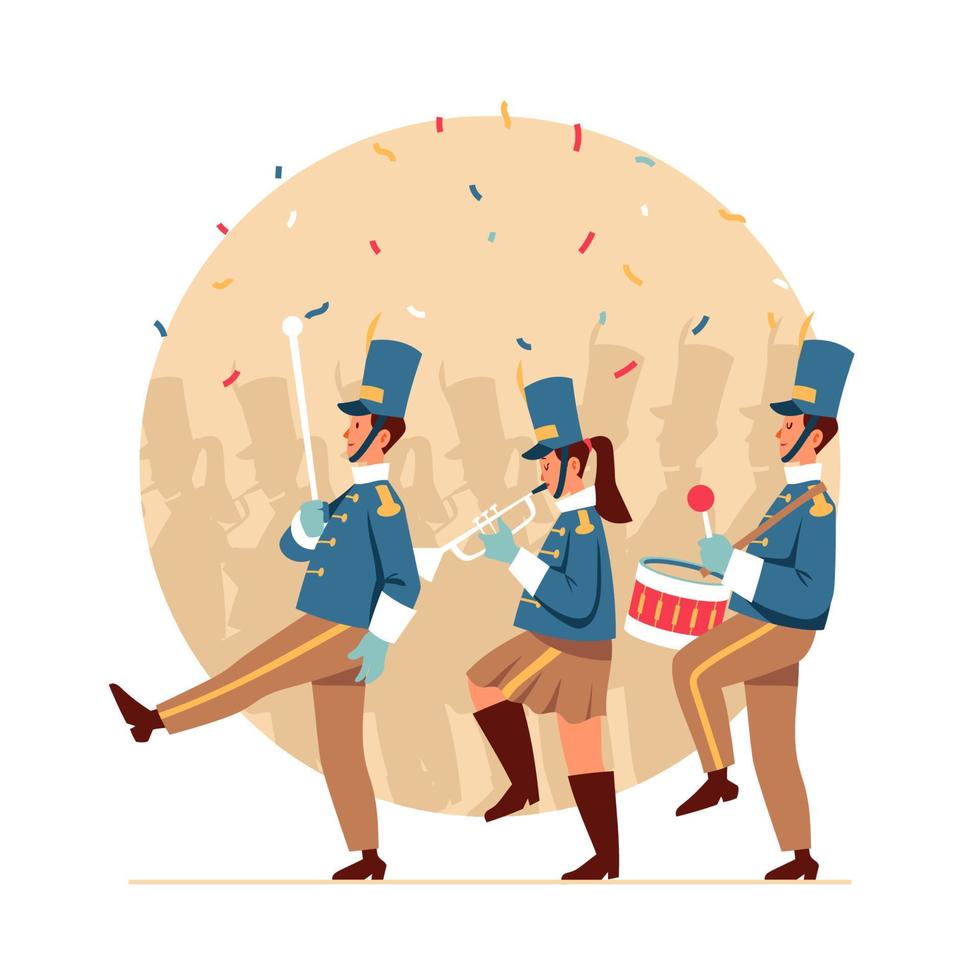 Marching Band Performance Concept vector
