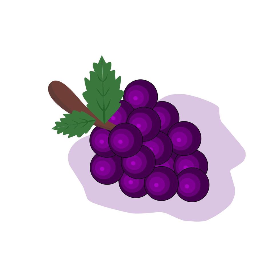 ilustración de uvas. icono de uvas, frutas. vector