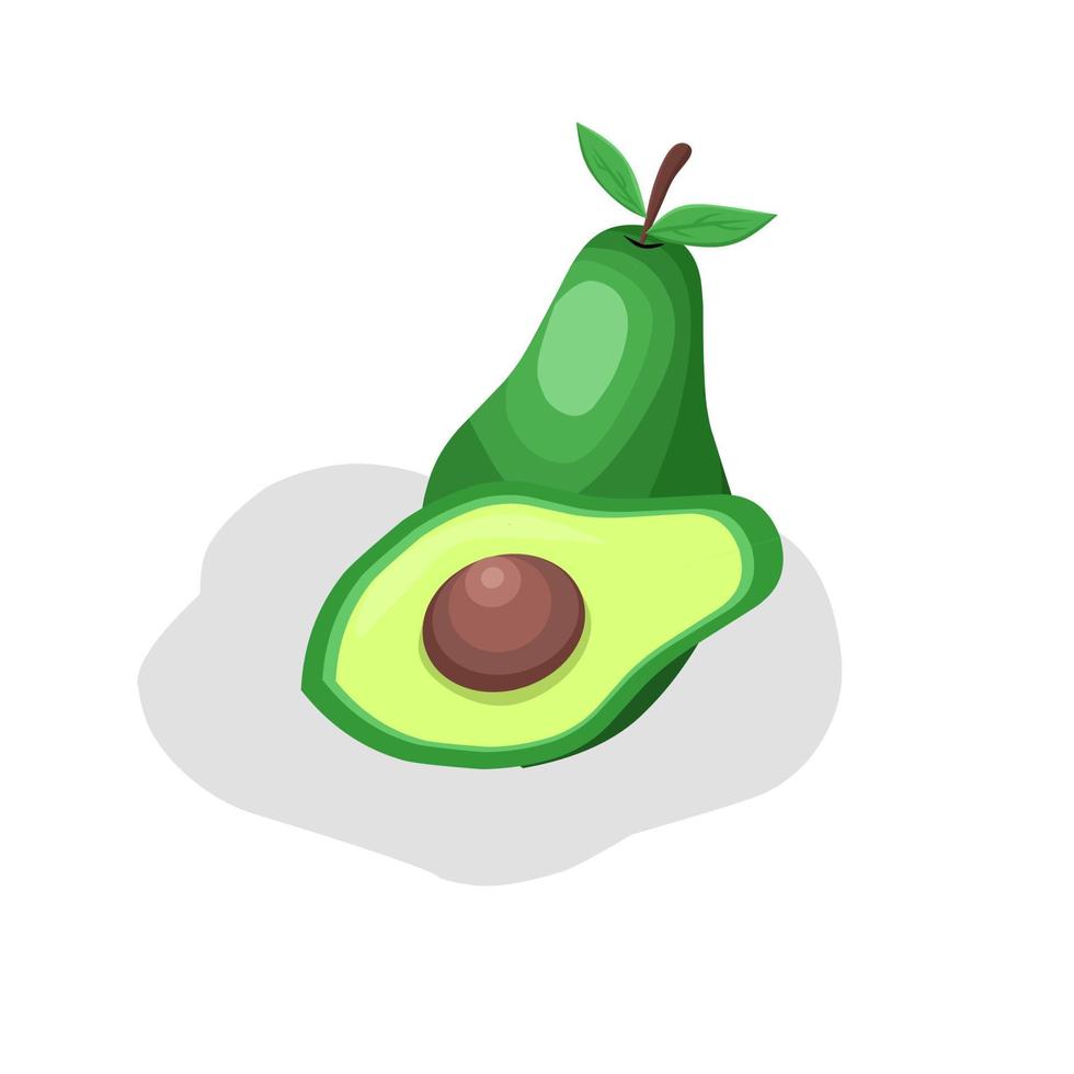 imagen de ilustración de fruta de aguacate. icono de fruta de aguacate, fruta. vector