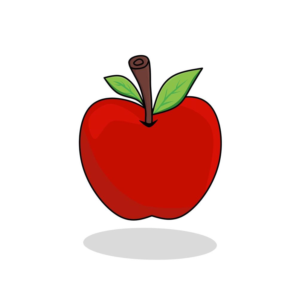 ilustración de fruta de manzana. icono de fruta de manzana, frutas. vector