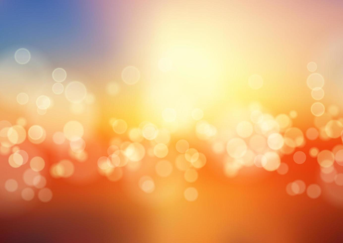 summer bokeh lights background vector