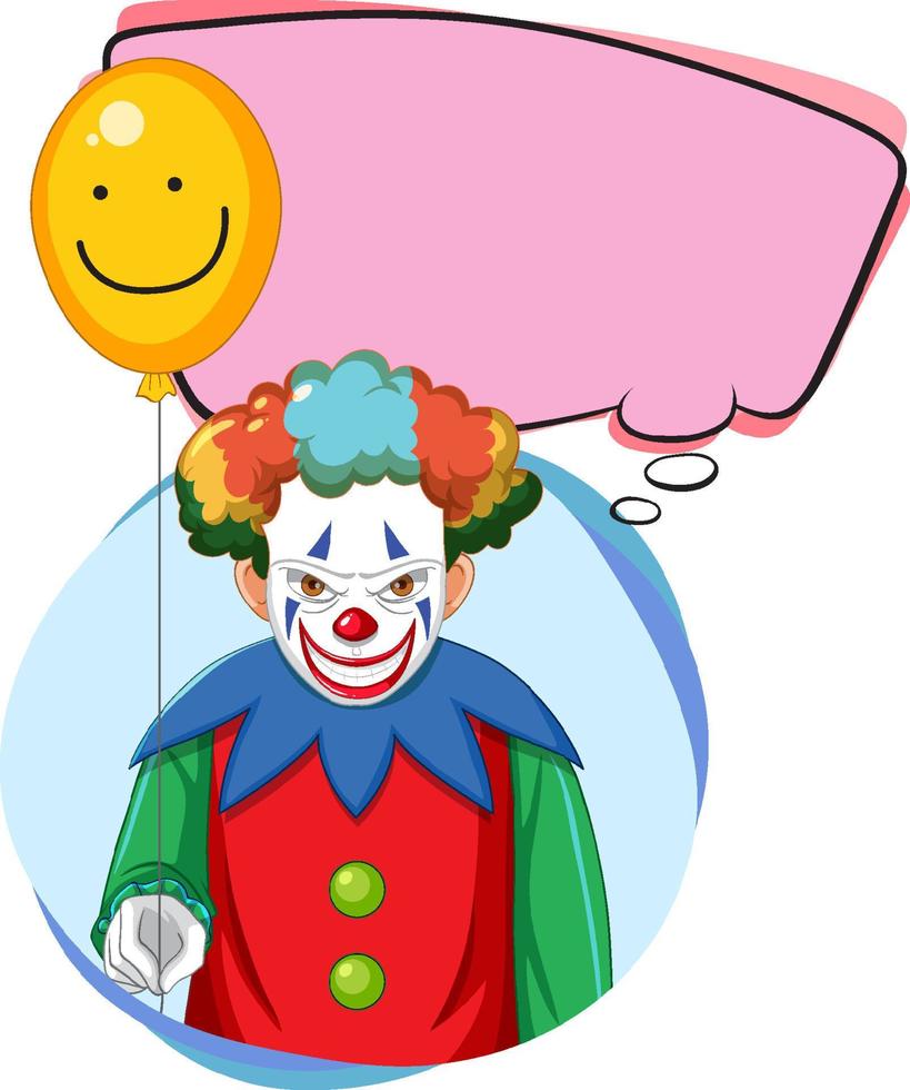 Clown with bubble speech vector