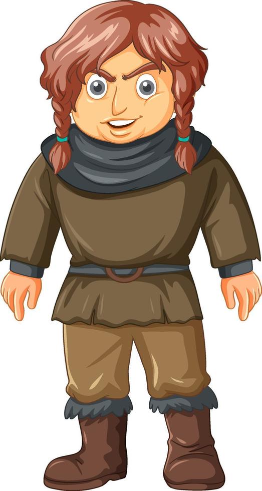 A medieval dwarf  cartoon character vector