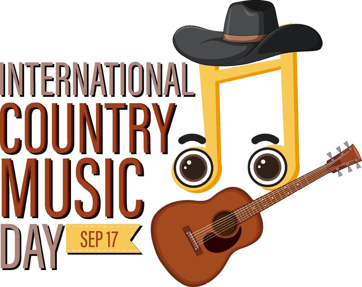 International Country Music Day Banner vector