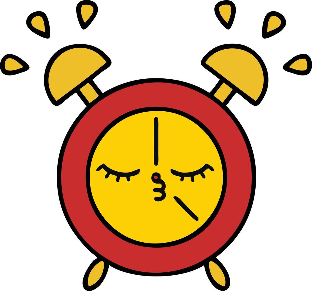 reloj despertador de dibujos animados lindo vector