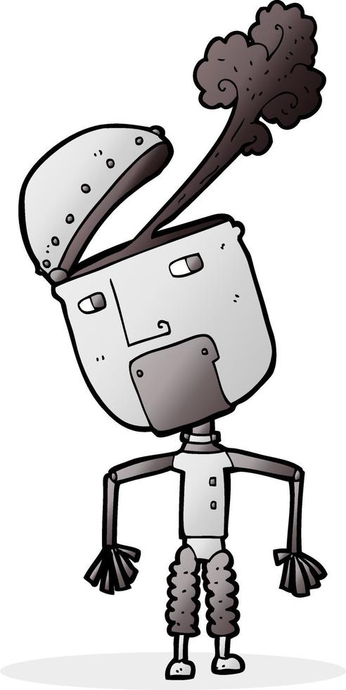 cartoon funny robot vector