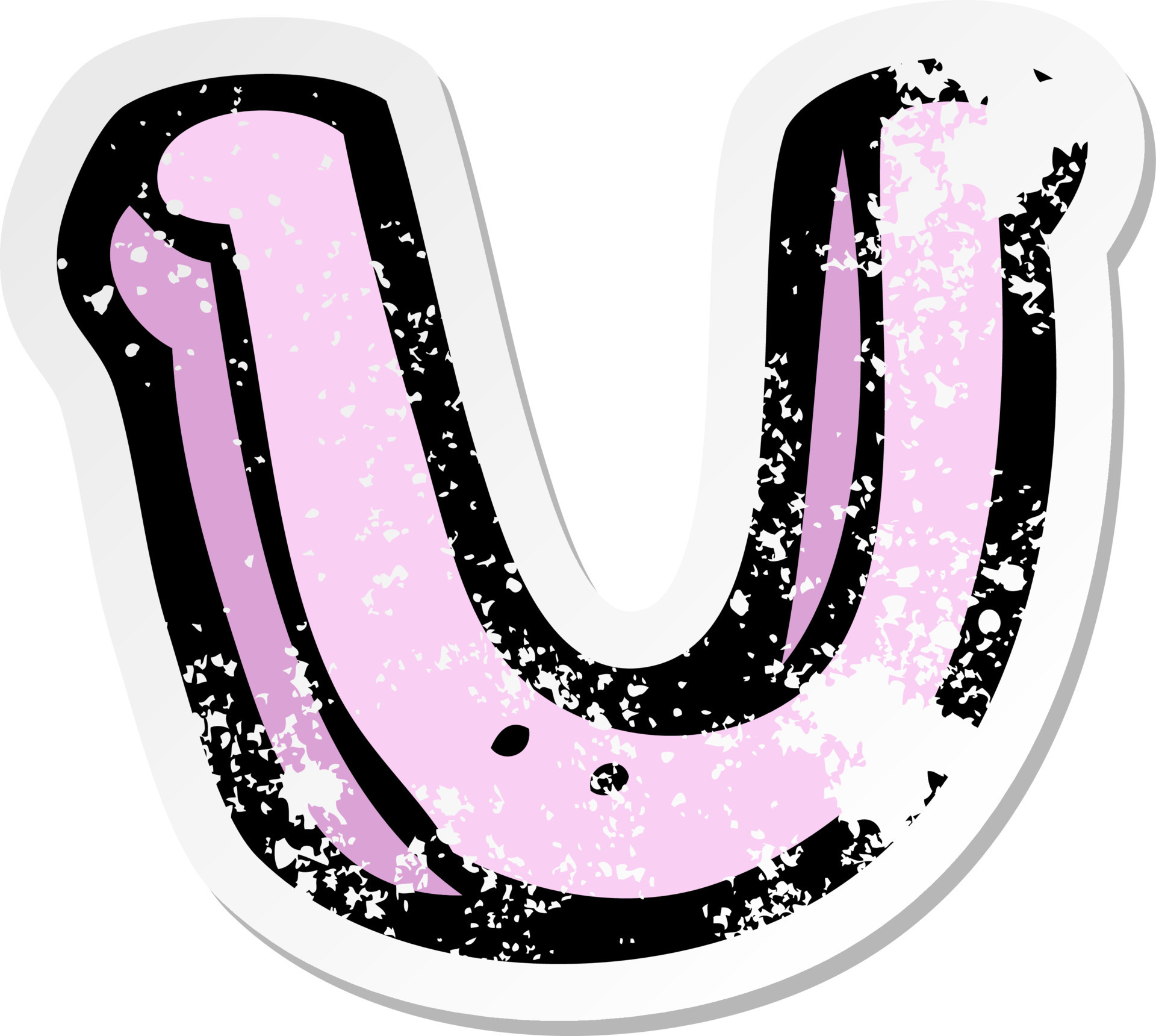 Letter U' Sticker