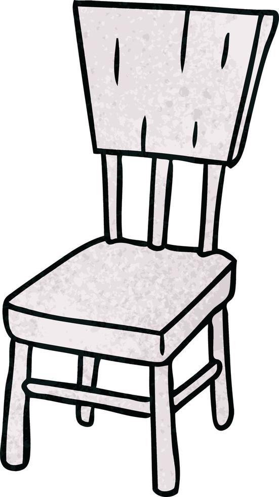 textured cartoon doodle of a  wooden chair vector
