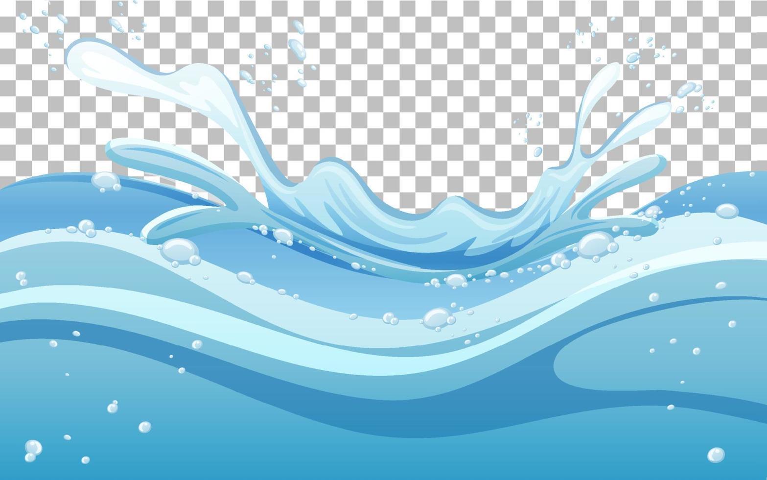 Water splash on grid background vector