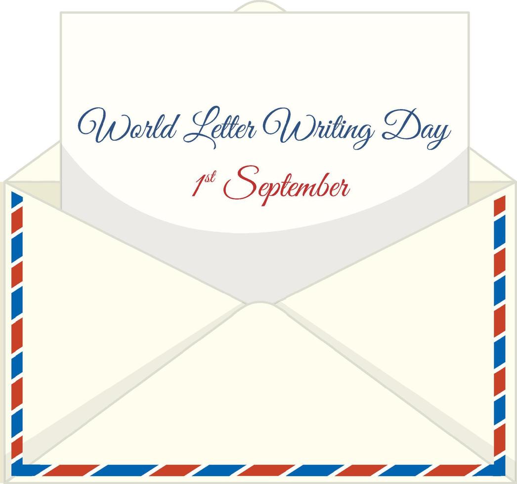 diseño de banner del día mundial de escritura de cartas vector