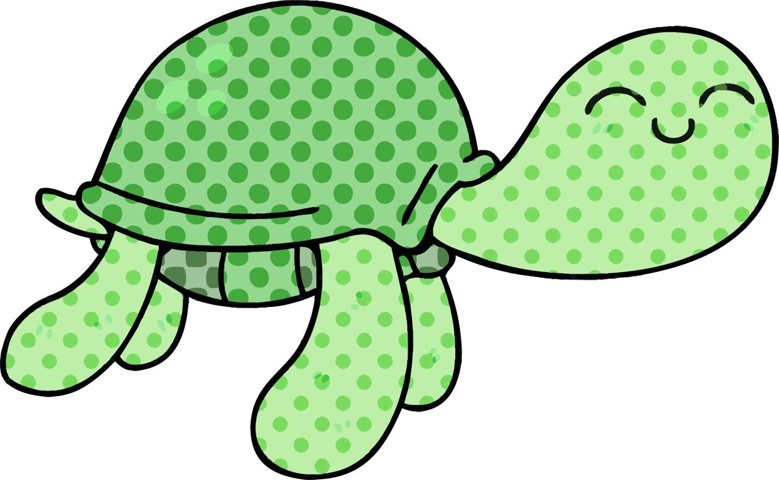 quirky comic book style cartoon turtle vector