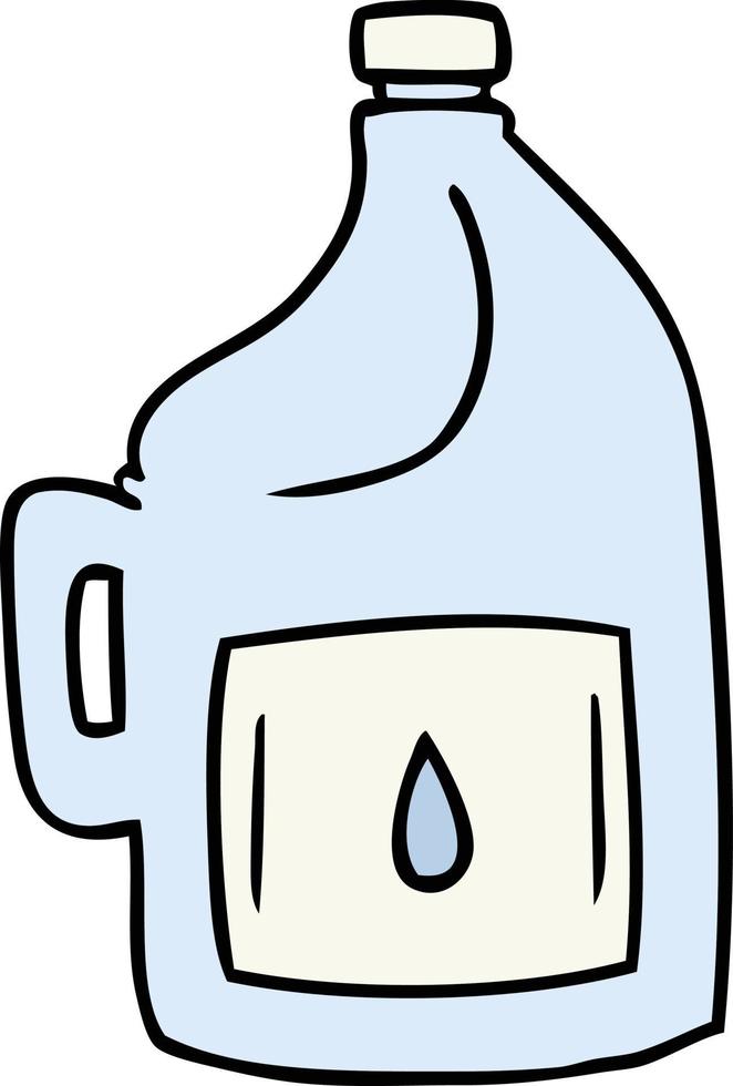 cartoon doodle of a large drinking bottle vector