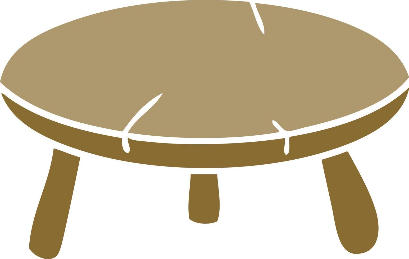 cartoon doodle of a wooden stool vector
