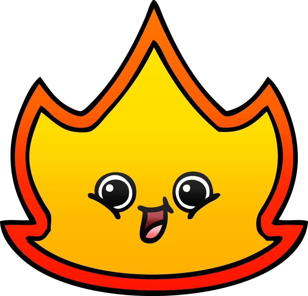 gradient shaded cartoon fire vector
