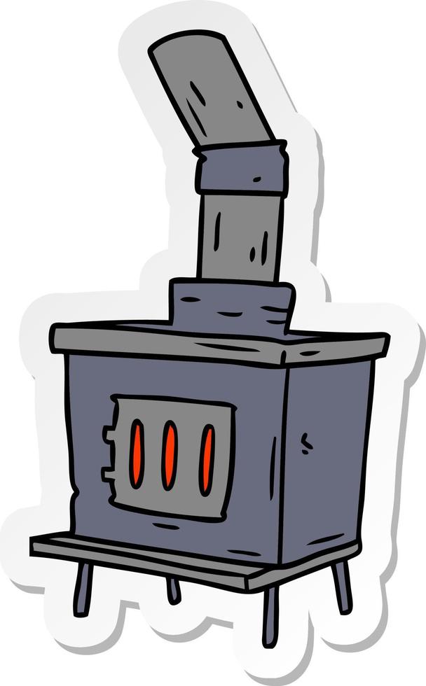 sticker cartoon doodle of a house furnace vector