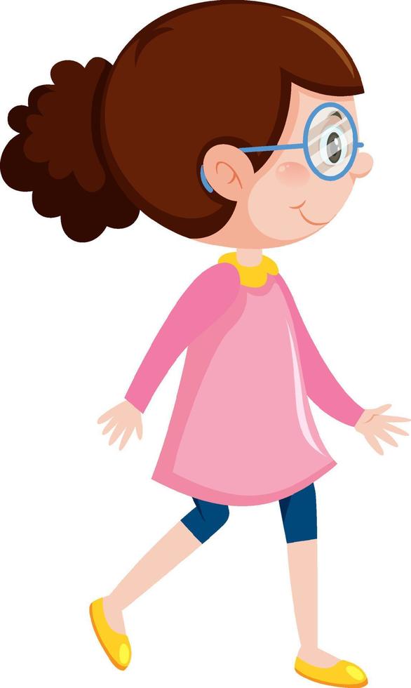 Side view of nerdy woman vector