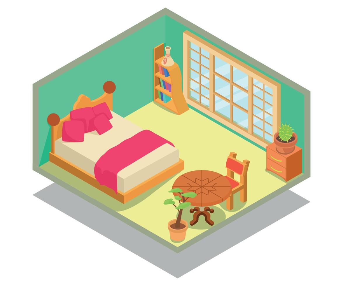 Dormitory concept banner, isometric style vector