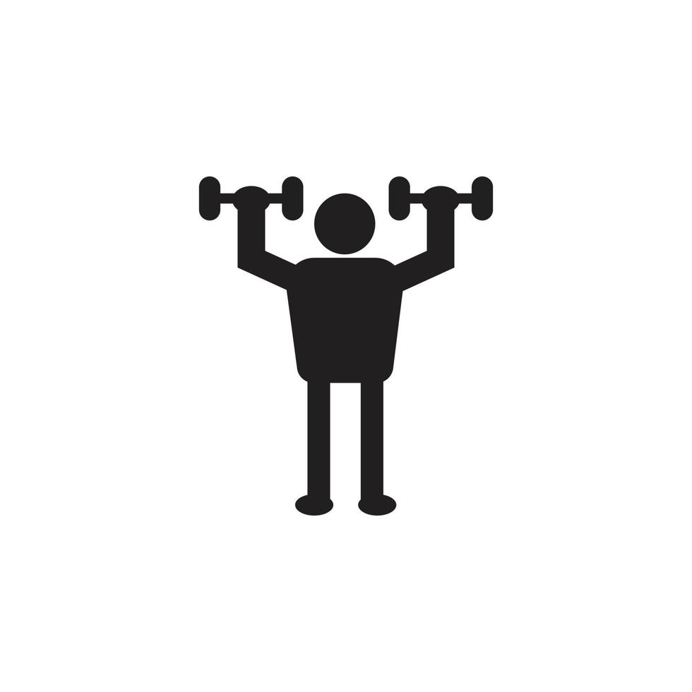 icono de gimnasio fundamento blanco para aplicaciones y web vector