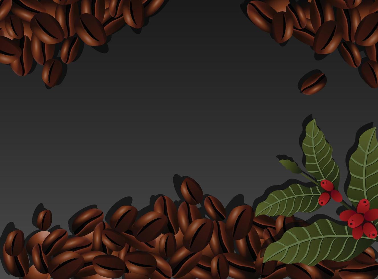 Fondo de granos de café vector
