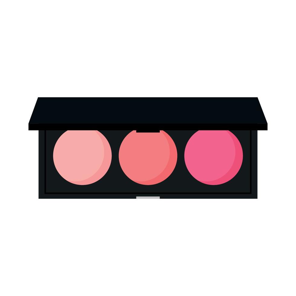 Animated Blus On Makeup Pallets Vector Image in White Background