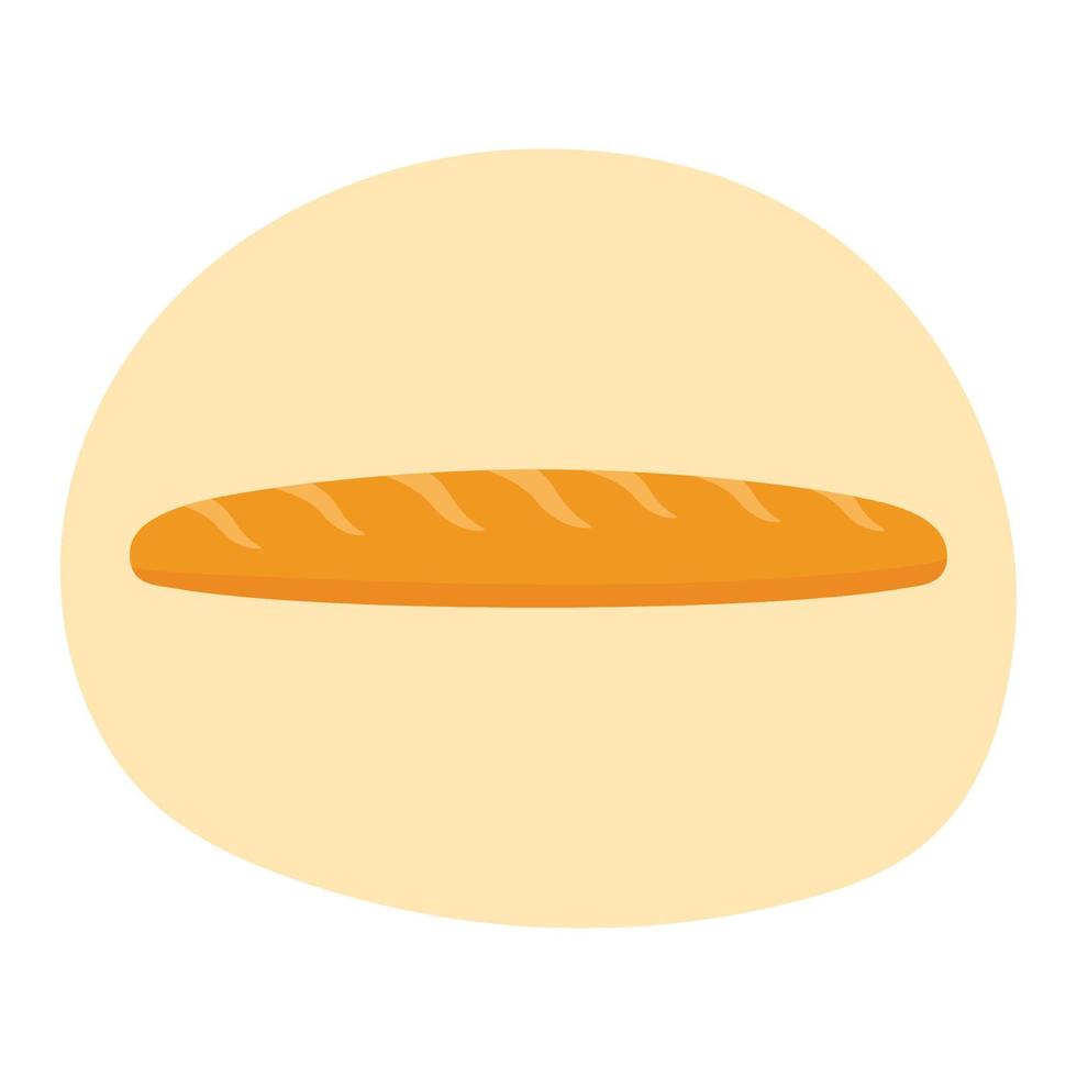 Baguette bakery pastry vector in cute icon