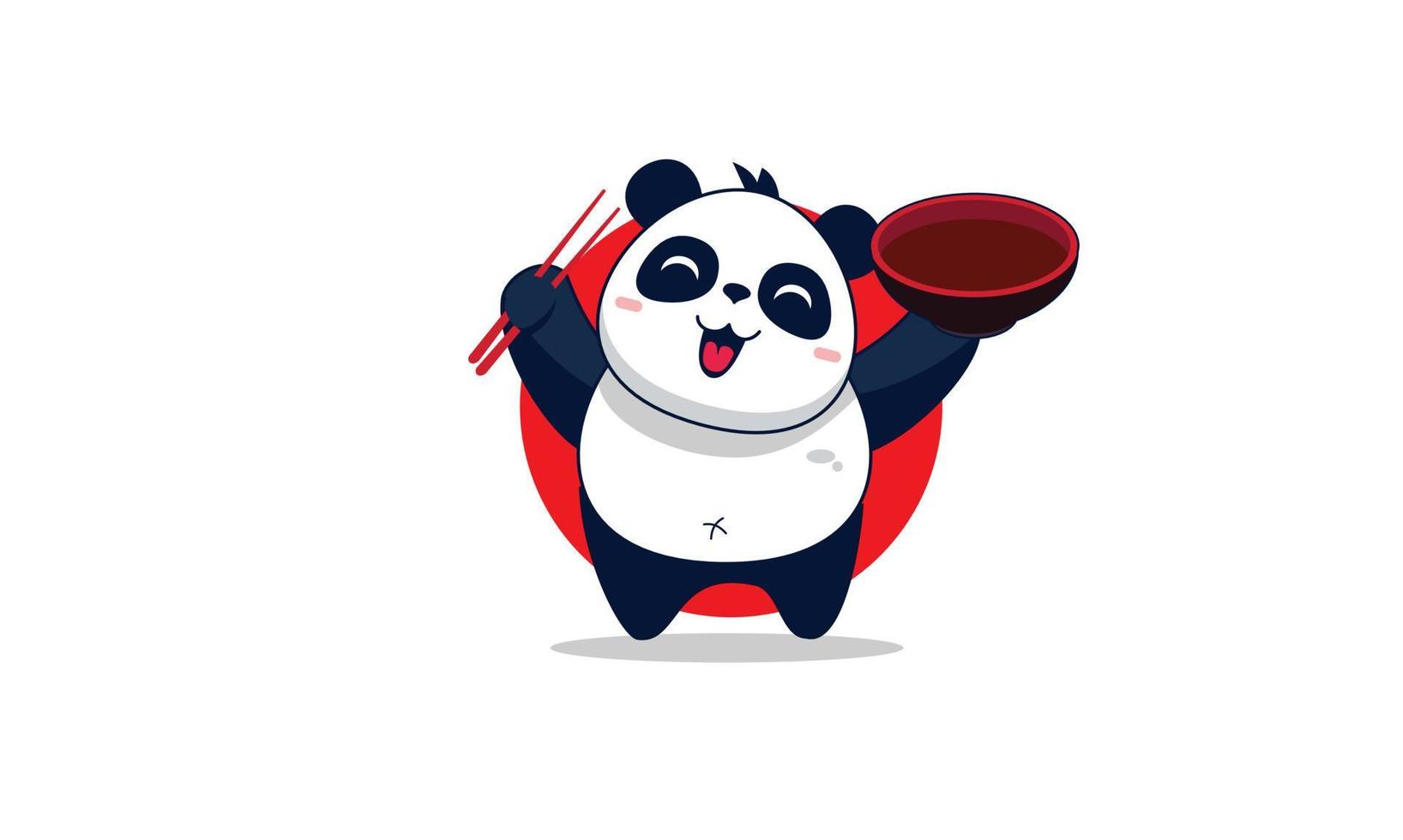 diseño de mascota panda vector