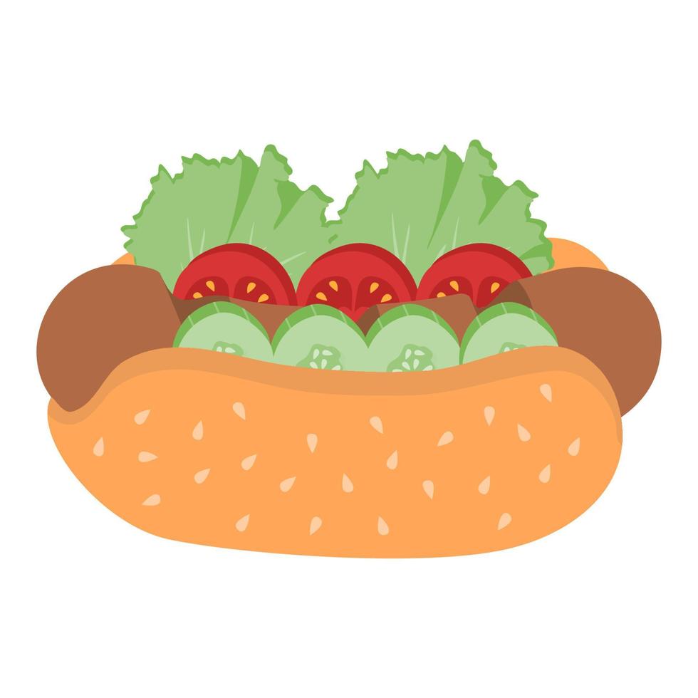 A pair of fresh hot dogs vector