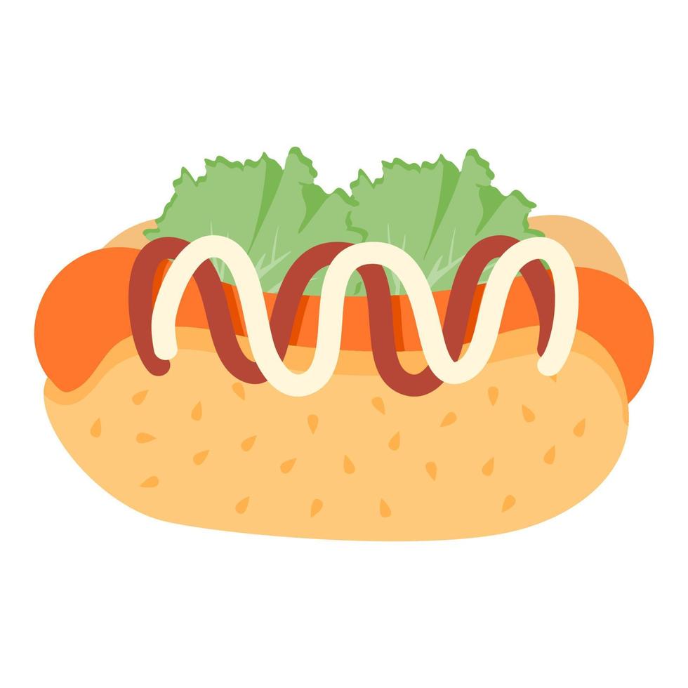 grilled all beef hot dog with sides vector