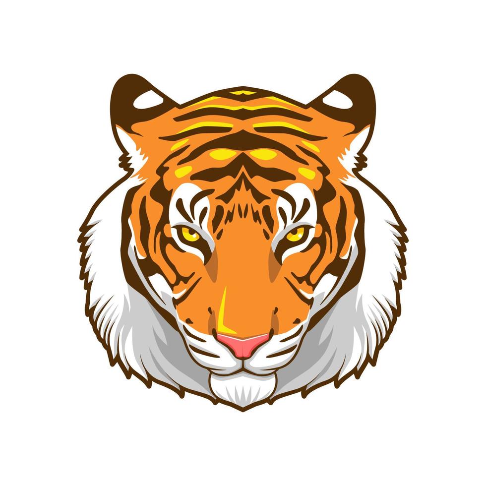 tiger head illustration vector design