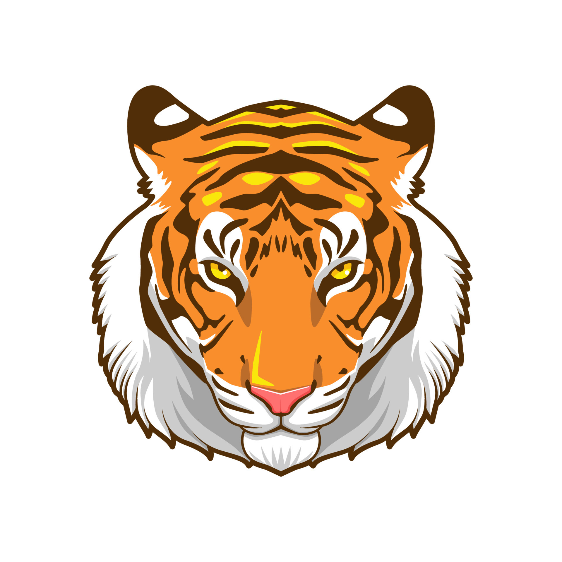 tiger head illustration vector design 8601676 Vector Art at Vecteezy