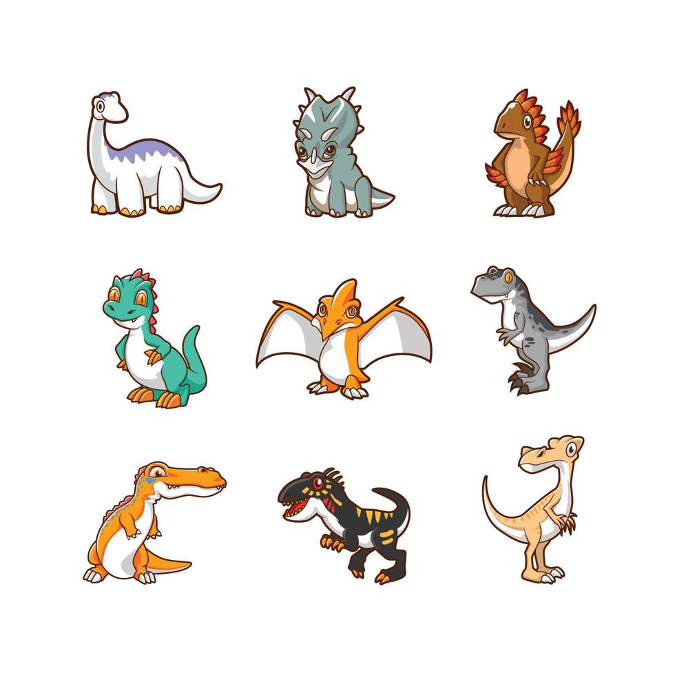dinosaur cute cartoon illustration vector design