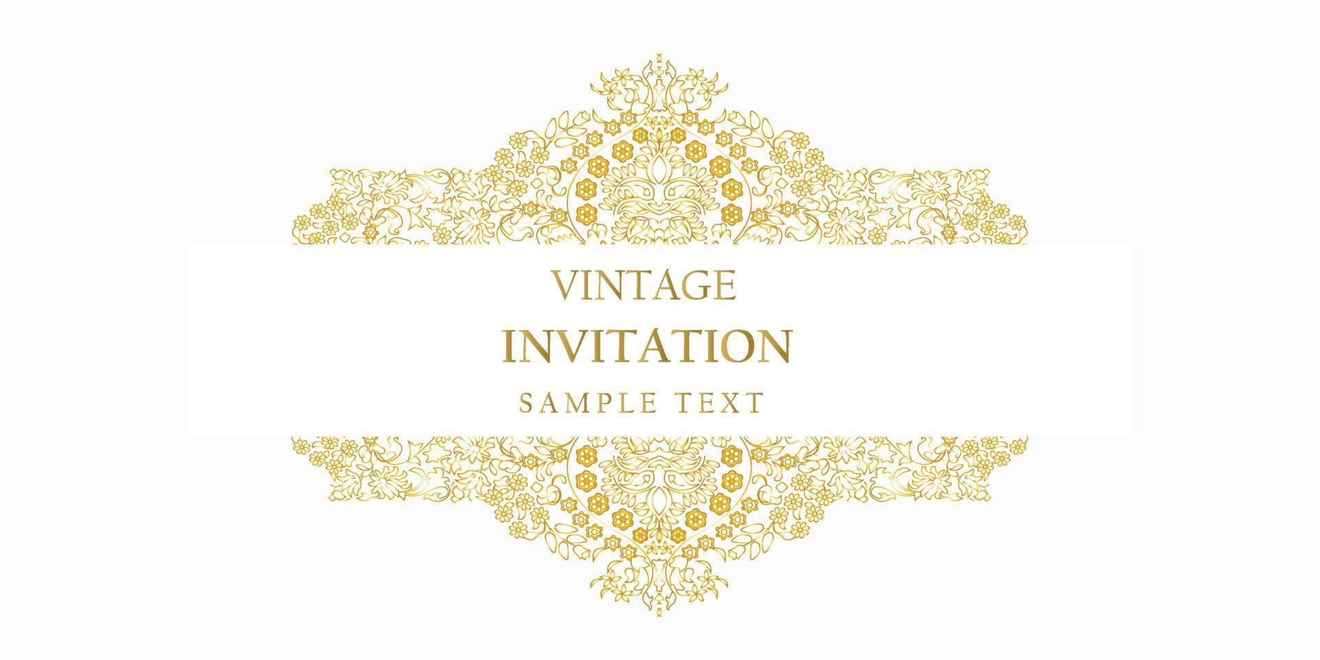 golden flowers ornament vector background design